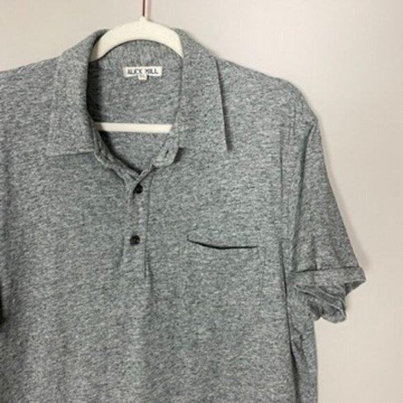 Alex Mill Grey Casual Polo Shirt Short Sleeve Mens XL - Picture 3 of 6